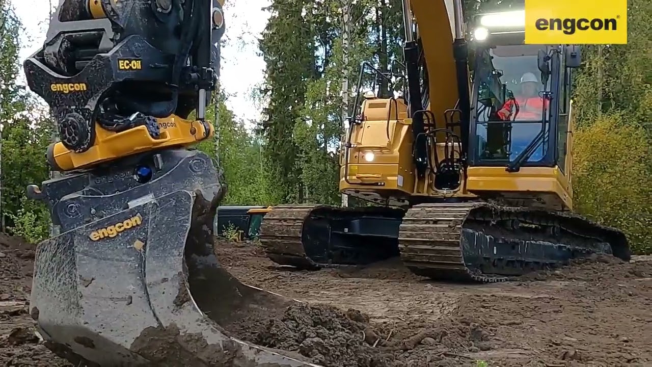 Cat 325 NG & engcon tiltrotator