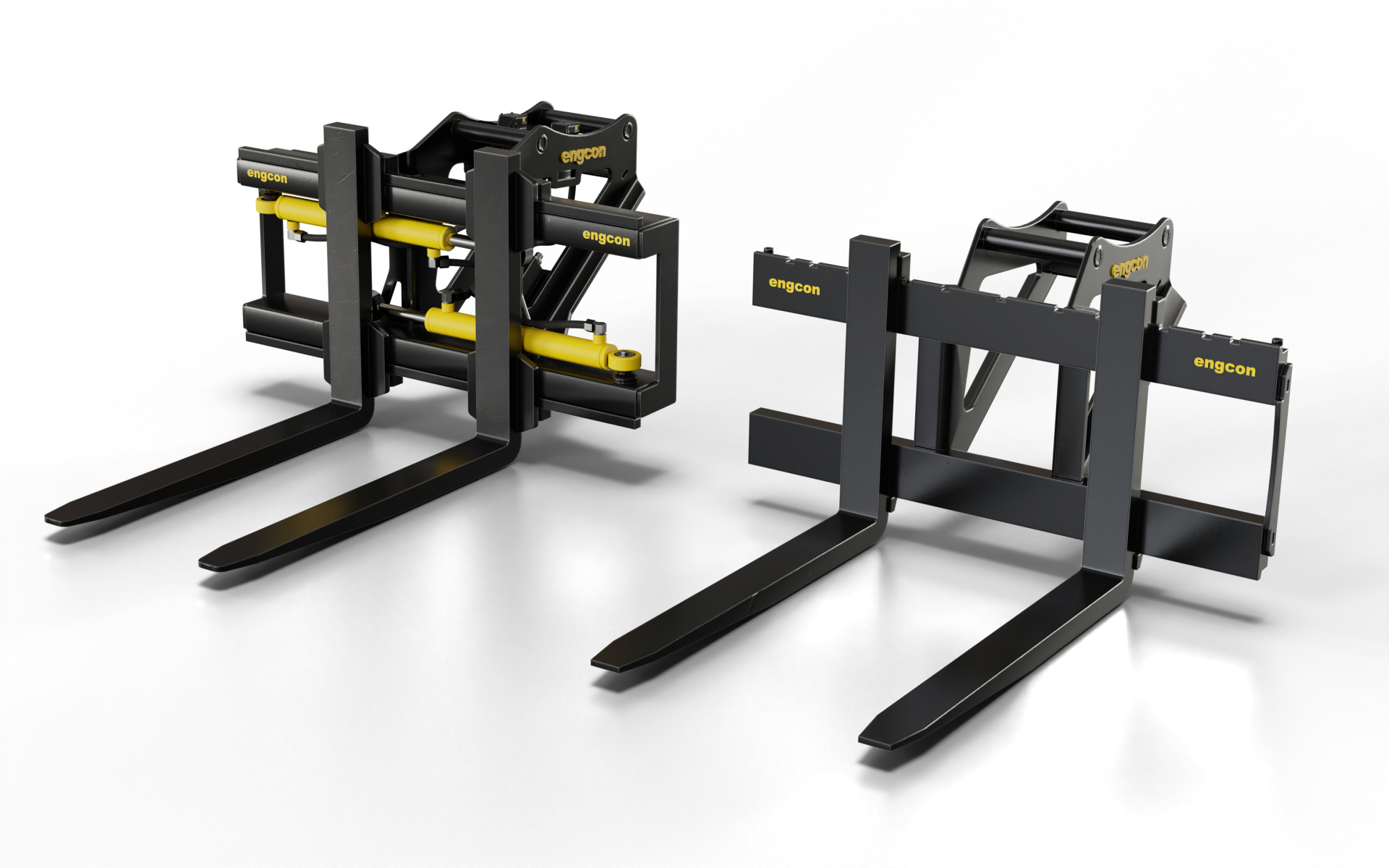 engcon launches a lightweight pallet fork for excavators in the 2-6 tonne range
